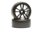Associated Qualifier Apex Super Drift Wheel/Tyre Black ** CLEARANCE **