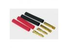 J Perkins 2mm Gold Connector Set (2 Pairs + Shrink) ** CLEARANCE **