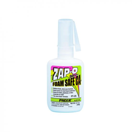 Zap 55256901 Zap PT25 Foam Safe Cyano Adhesive 0.7oz