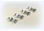 Absima Aluminium Body Clip Pulls - Silver - Set of 4 ** CLEARANCE **