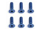 FT 4-40 X 3/8 Inch FHSScrew - blue aluminum ** CLEARANCE **