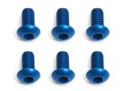 Associated Factory Team M3X6 Bhcs Blue Aluminium (6) ** CLEARANCE **