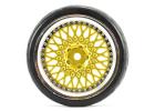 Fastrax 1/10 Street/Tread Tyre Classic Gold/Chrome Wheel ** CLEARANCE **