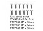 #bs903-065 - FTX Flat Head 2.6X10mm 12Pcs ** CLEARANCE **
