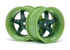 HPI Work Meister S1 Wheels - Green - 6mm Offset - 1 Pair ** CLEARANCE **