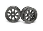Mx60 8 Spoke Wheel Gunmetal (0mm Offset/2pcs) ** CLEARANCE **