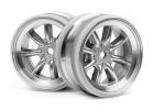 HPI Mx60 8 Spoke Wheel Matte Chrome (3mm Offset) ** CLEARANCE **
