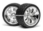 Phaltline Tyre 7inch On Tremor Wheel Chrome with 17mm Hex ** CLEARANCE **