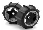 HPI Baja 5B Sand Buster Paddle Tyres - Mounted On Rear Black Wheels - Pair ** CLEARANCE **