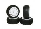 Kyosho Multi Spikes Tyres On Inferno Neo White Dish Wheels (Set of 4) ** CLEARANCE **
