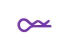 Shiny Purple Body Clips (8) ** CLEARANCE **