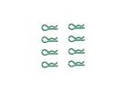 1:18 Green Mini Sized Small-ring Body Clips (8) ** CLEARANCE **