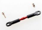 Traxxas Turnbuckle aluminum (red-anodized) camber link front 39mm (1) (assembled w/rod ends)/hollow balls (2)(See part 3741X for complete camber link set) ** CLEARANCE **