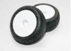 Traxxas Tires wheels assembled glued (white dished 2.2 wheels Response Pro 2.2 tires foam inserts) (2) ** CLEARANCE **
