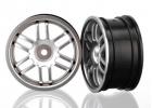 Traxxas Wheels Rally (satin chrome) (2) ** CLEARANCE **
