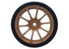 Yokomo Pre Mounted Drift Tyres On Advan Racing RS Gold Wheels ** CLEARANCE **