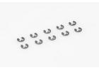 GF-0158-001 - E-clips - 1.2mm - Spring Steel (10pcs) ** CLEARANCE **