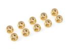 GF-0400-050 - Nylstop nut M5 Gold - Aluminium (10pcs) ** CLEARANCE **