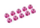 GF-0401-054 - Flanged nylstop nut M5 Blue - Aluminium (10pcs) ** CLEARANCE **